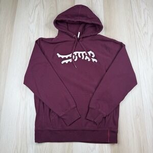 Sunday Red Pullover Golf Hoodie Maroon Embroidered Logo Tiger Woods Mens Large